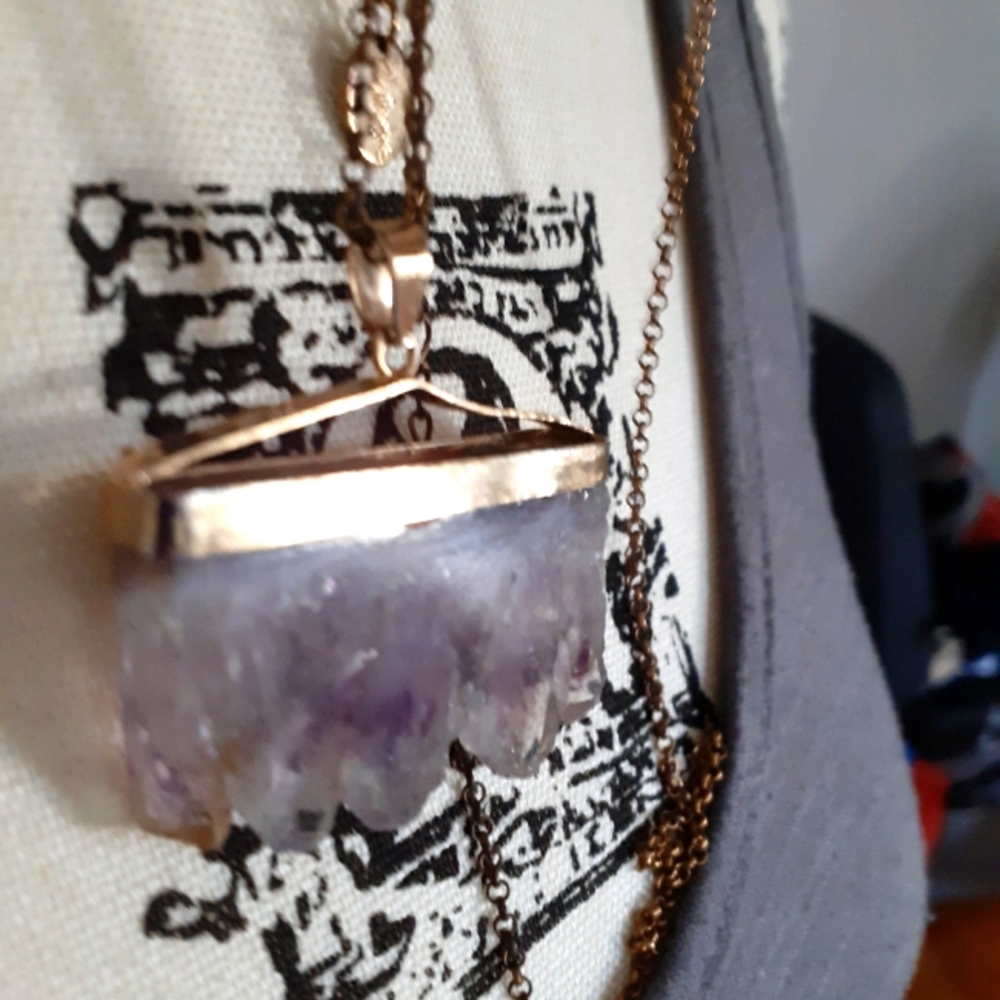 Amethyst Geode Necklace - image 1